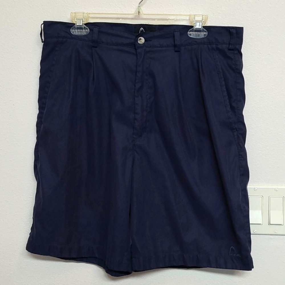Men's Head Dark Navy Pleated Golf Shorts